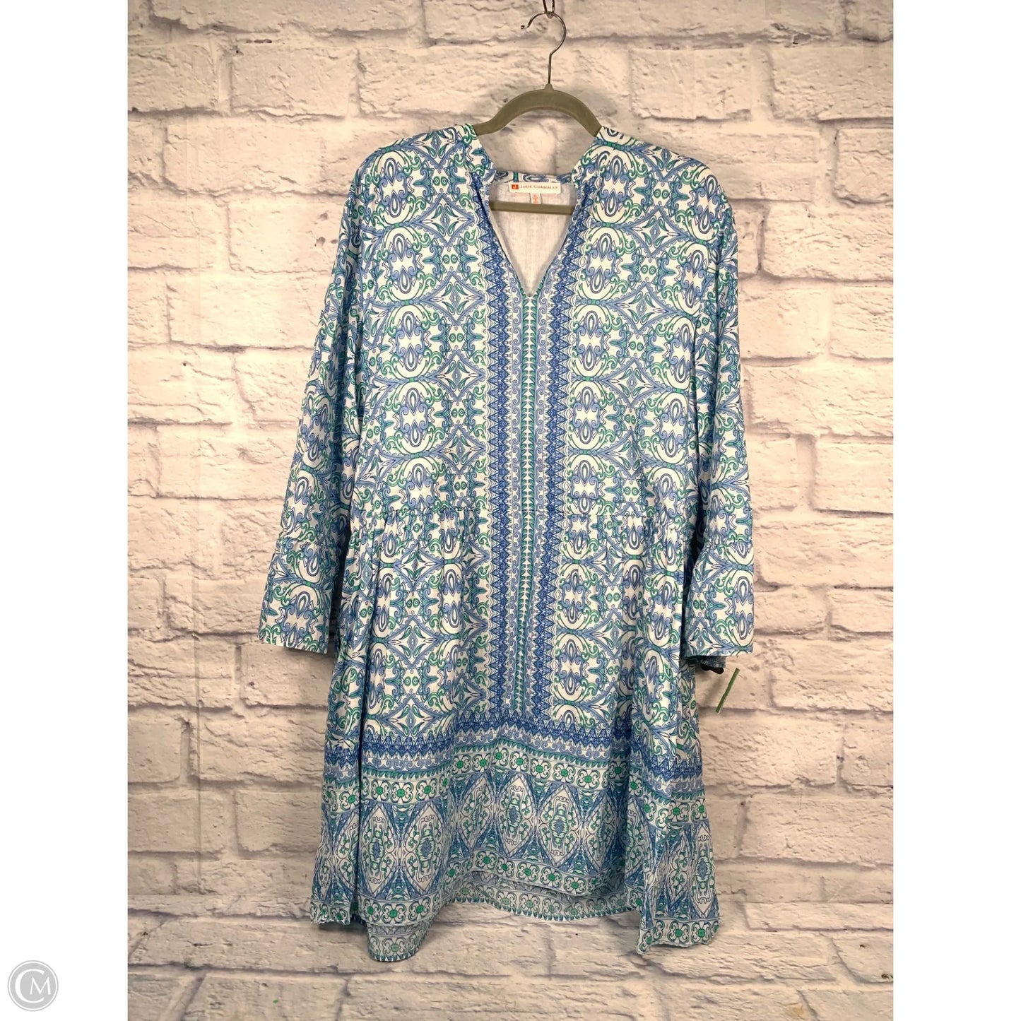 Dress Casual Short By Jude Connally In Blue & White, Size: Xl