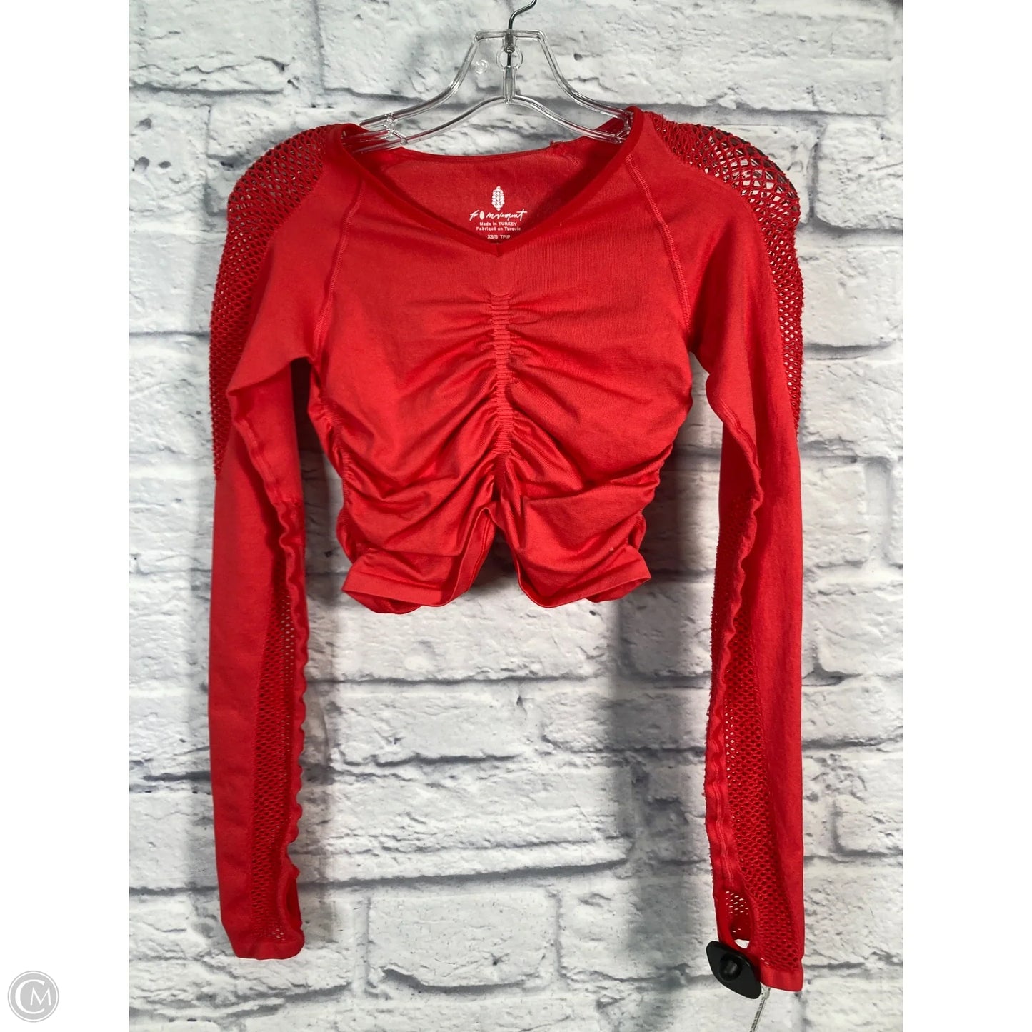 Athletic Top Long Sleeve Crewneck By Free People In Red, Size: Xs