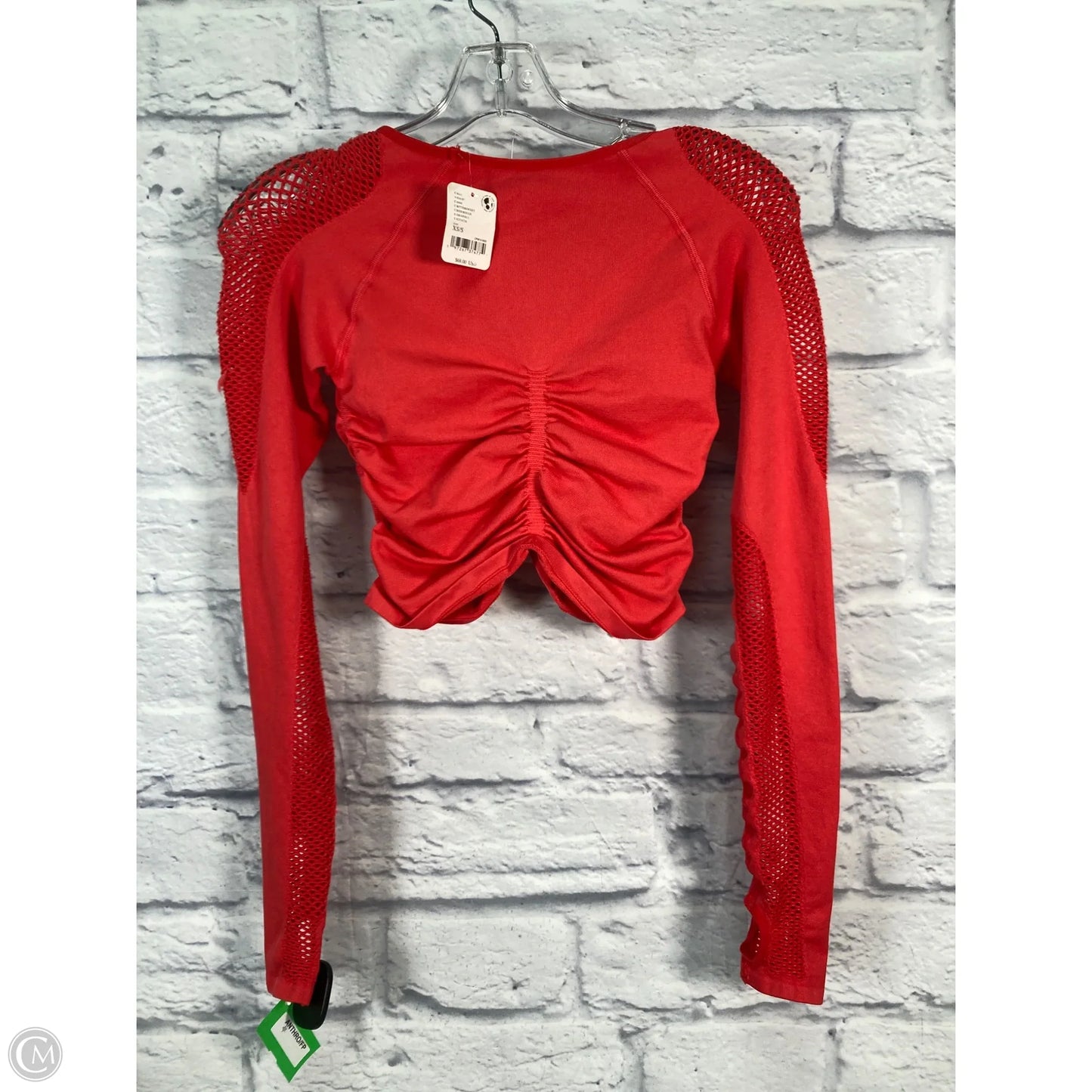 Athletic Top Long Sleeve Crewneck By Free People In Red, Size: Xs