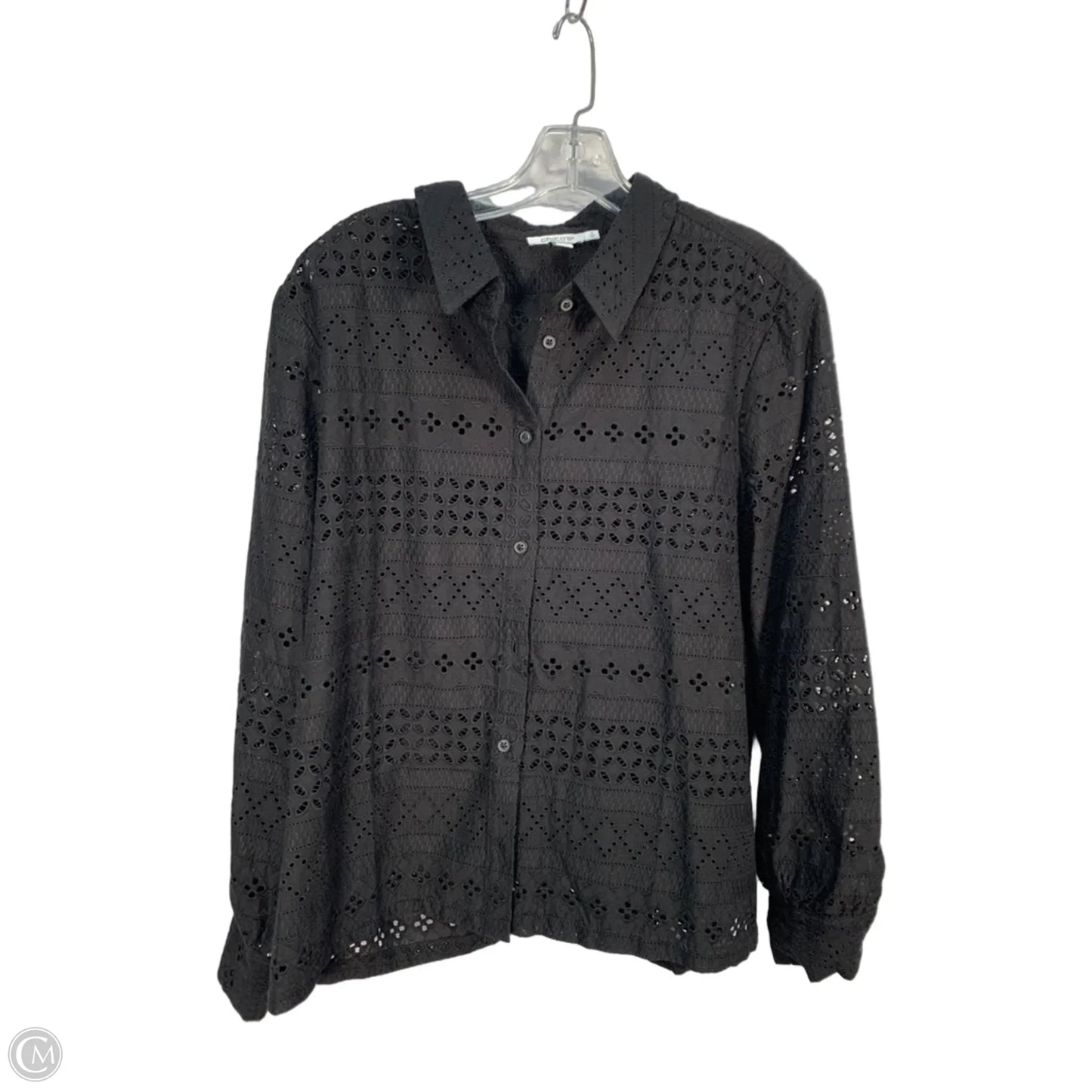 Top Long Sleeve By Chicos In Black, Size: Xl