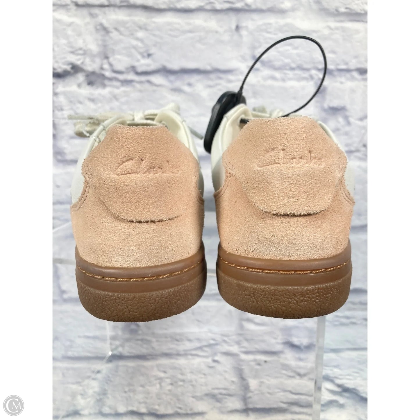 Shoes Sneakers By Clarks In Cream & Pink, Size: 10