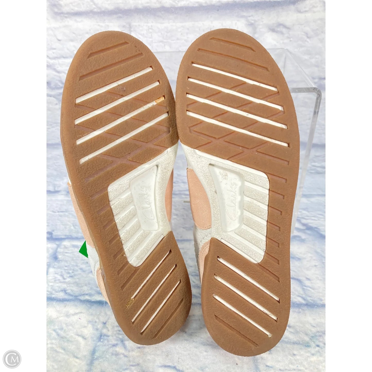 Shoes Sneakers By Clarks In Cream & Pink, Size: 10