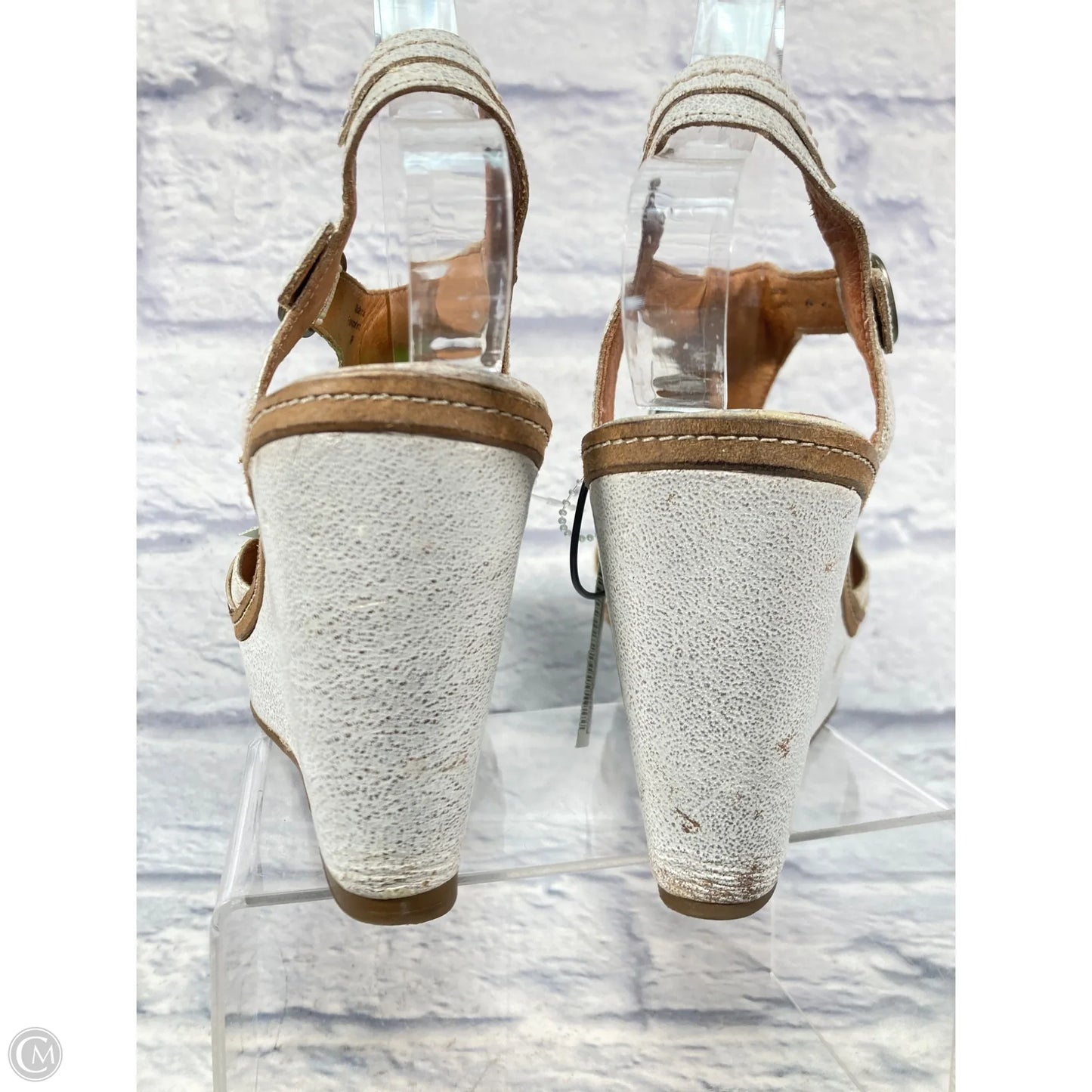 Sandals Heels Wedge By Anthropologie In White, Size: 9