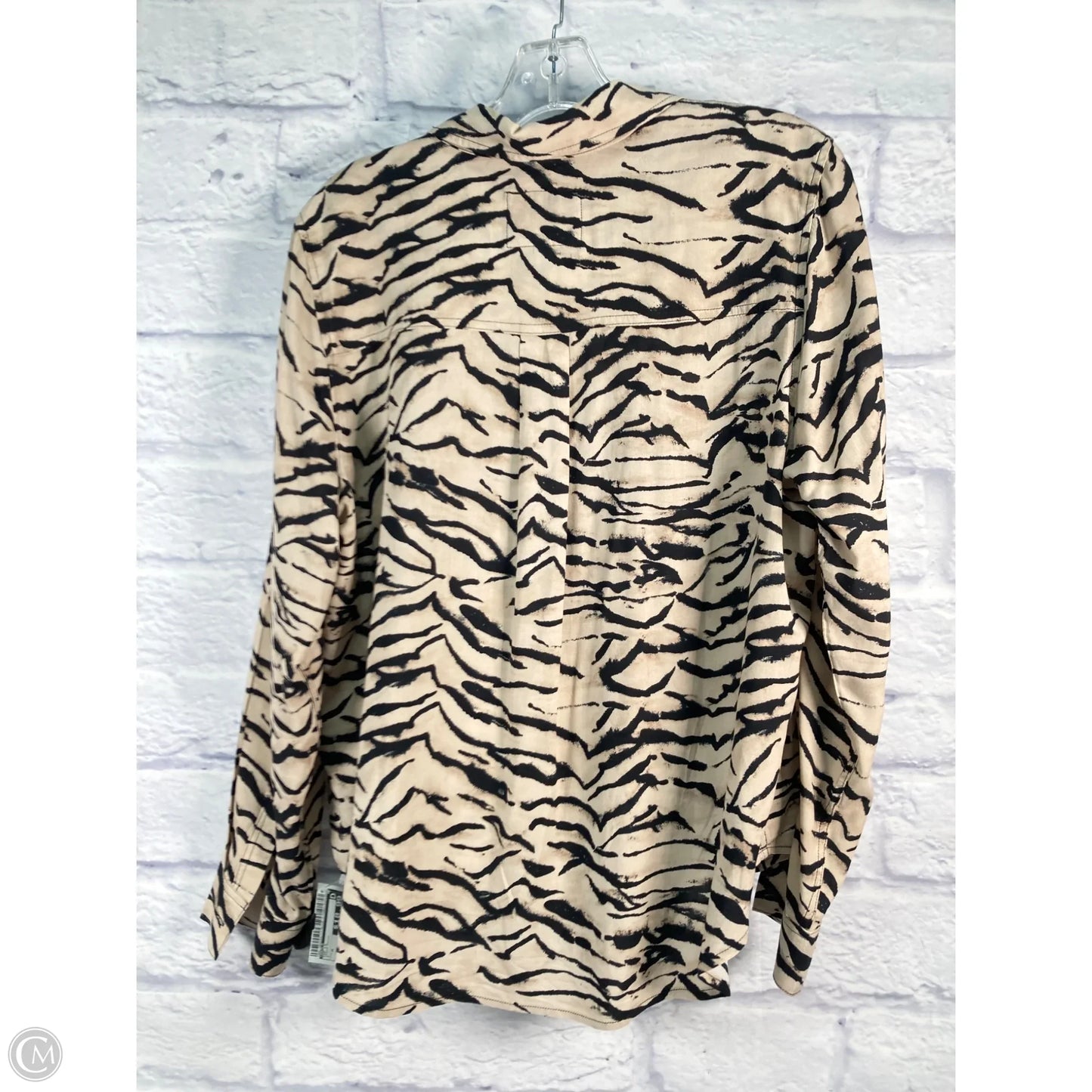 Top Long Sleeve By Rails In Zebra Print, Size: M