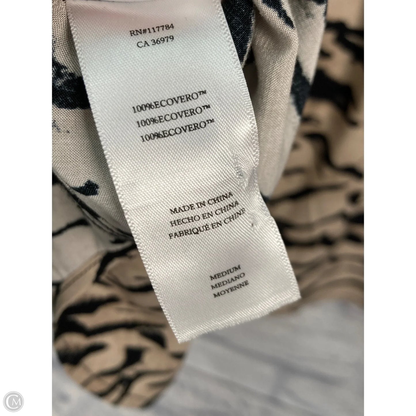 Top Long Sleeve By Rails In Zebra Print, Size: M