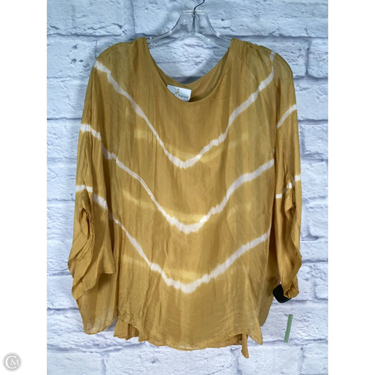 Blouse Short Sleeve By Clothes Mentor In Orange, Size: M