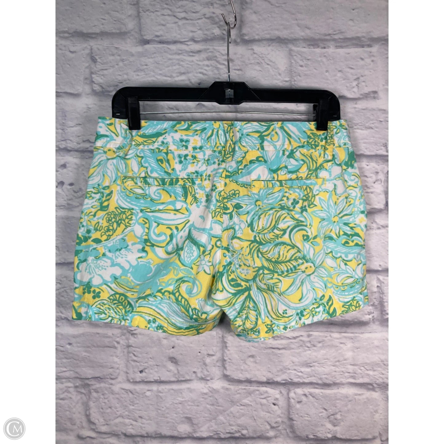 Shorts Designer By Lilly Pulitzer In Green & Yellow, Size: 2