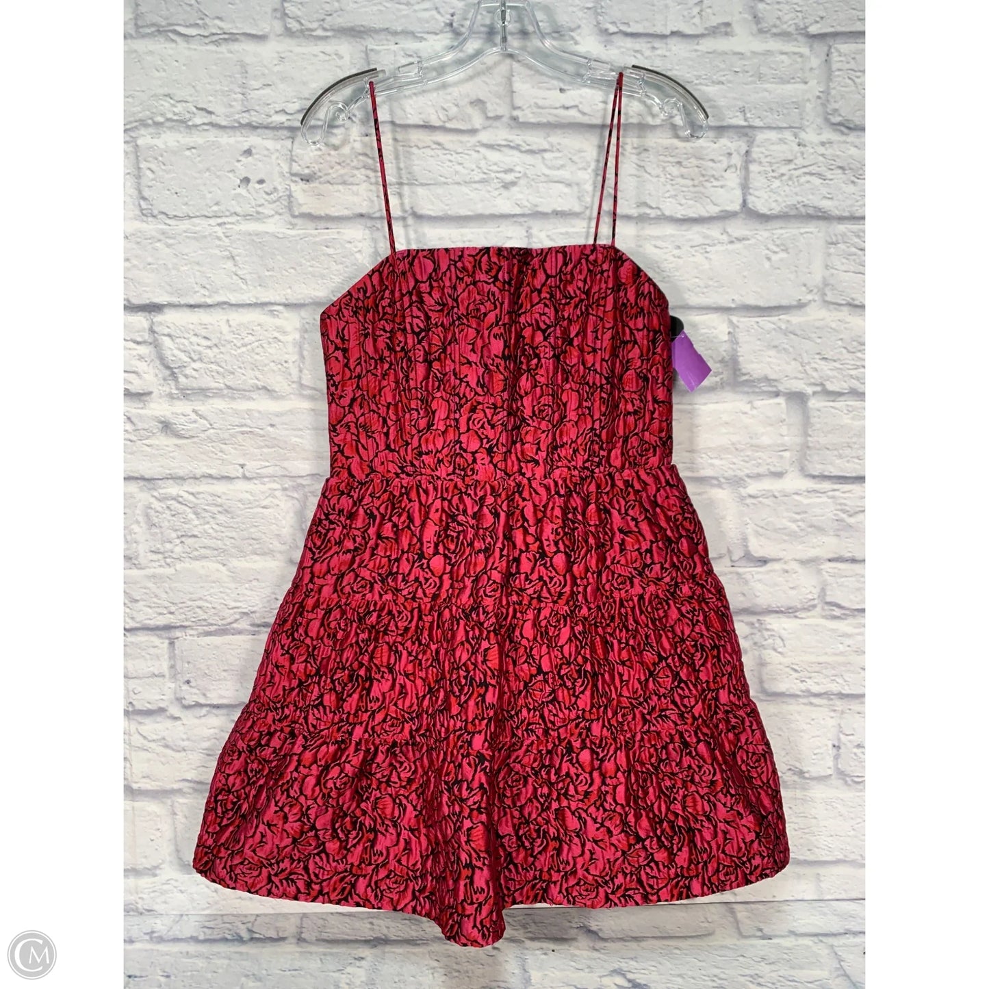 Dress Designer By Alice + Olivia In Black & Pink, Size: M