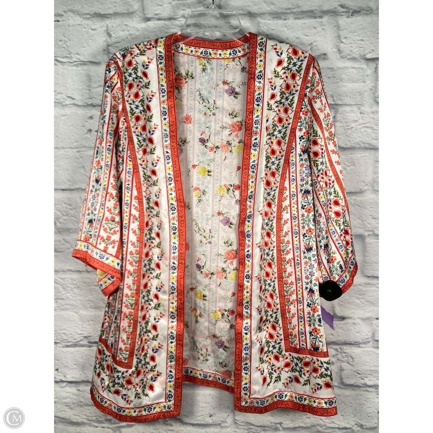 Kimono By Clothes Mentor In Floral Print, Size: Osfm