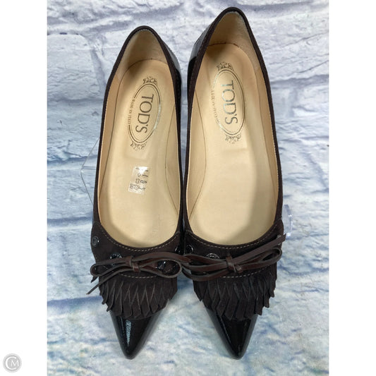 Shoes Luxury Designer By Tods In Brown, Size: 7