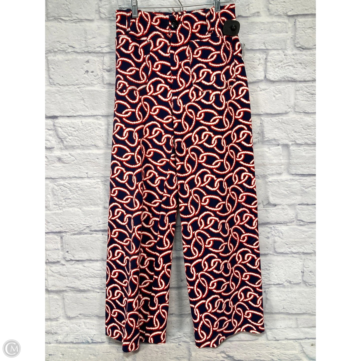 Pants Cropped By Maeve In Blue & Red & White, Size: 4