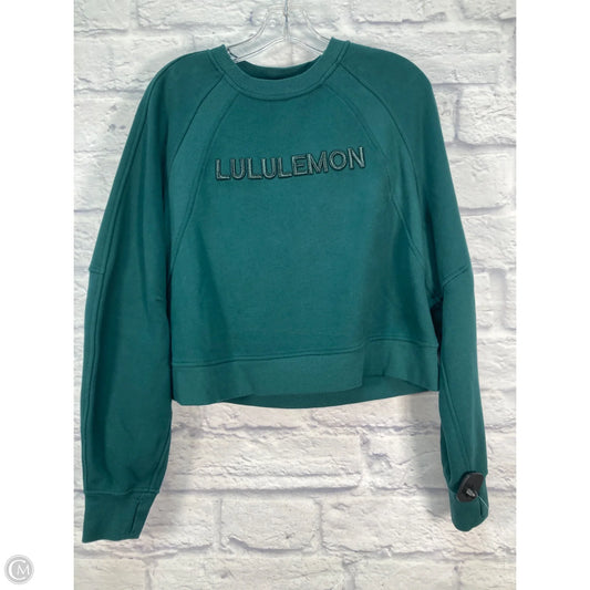 Athletic Sweatshirt Crewneck By Lululemon In Green, Size: S