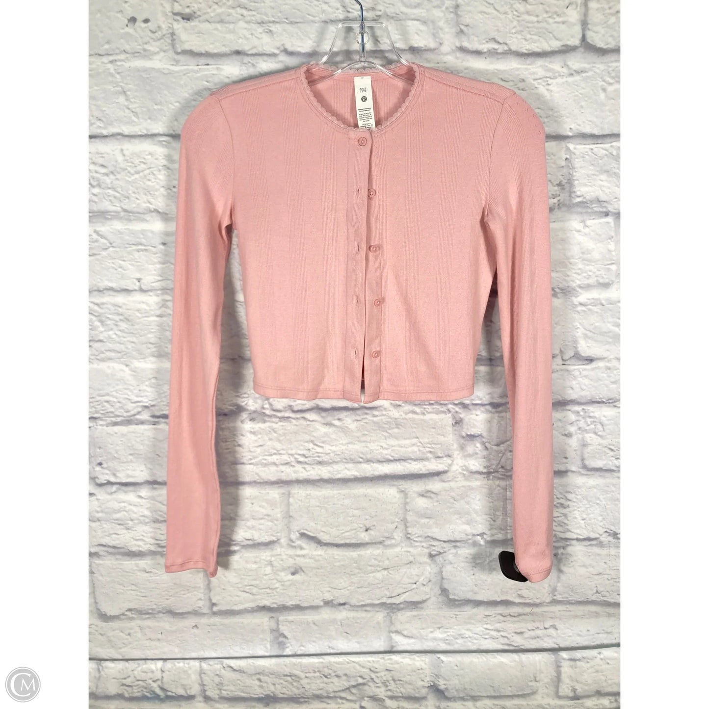 Athletic Top Long Sleeve Crewneck By Lululemon In Pink, Size: Xxs