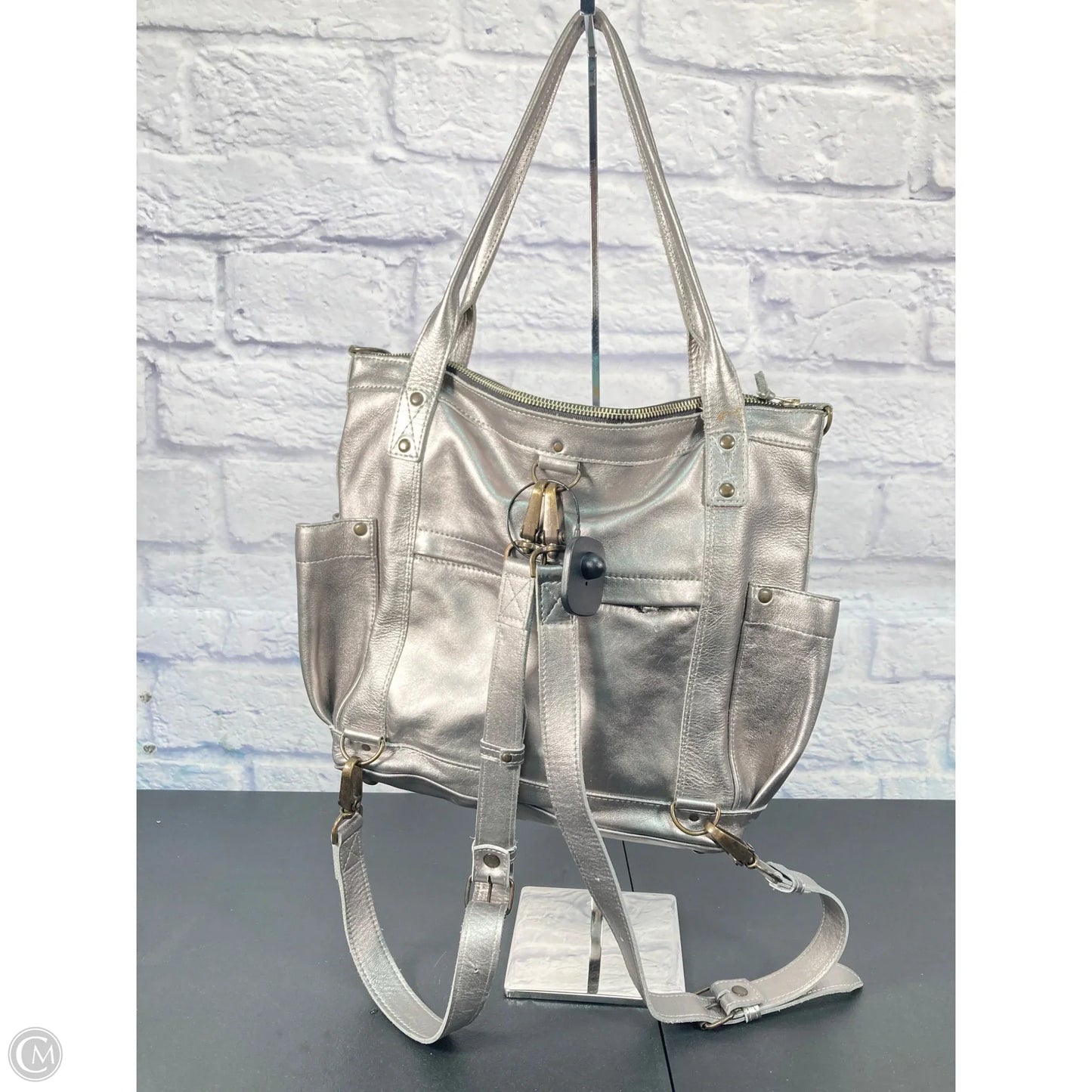 Handbag Leather By Clothes Mentor, Size: Large