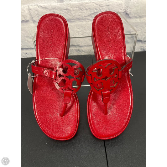 Sandals Designer By Tory Burch In Red, Size: 7.5