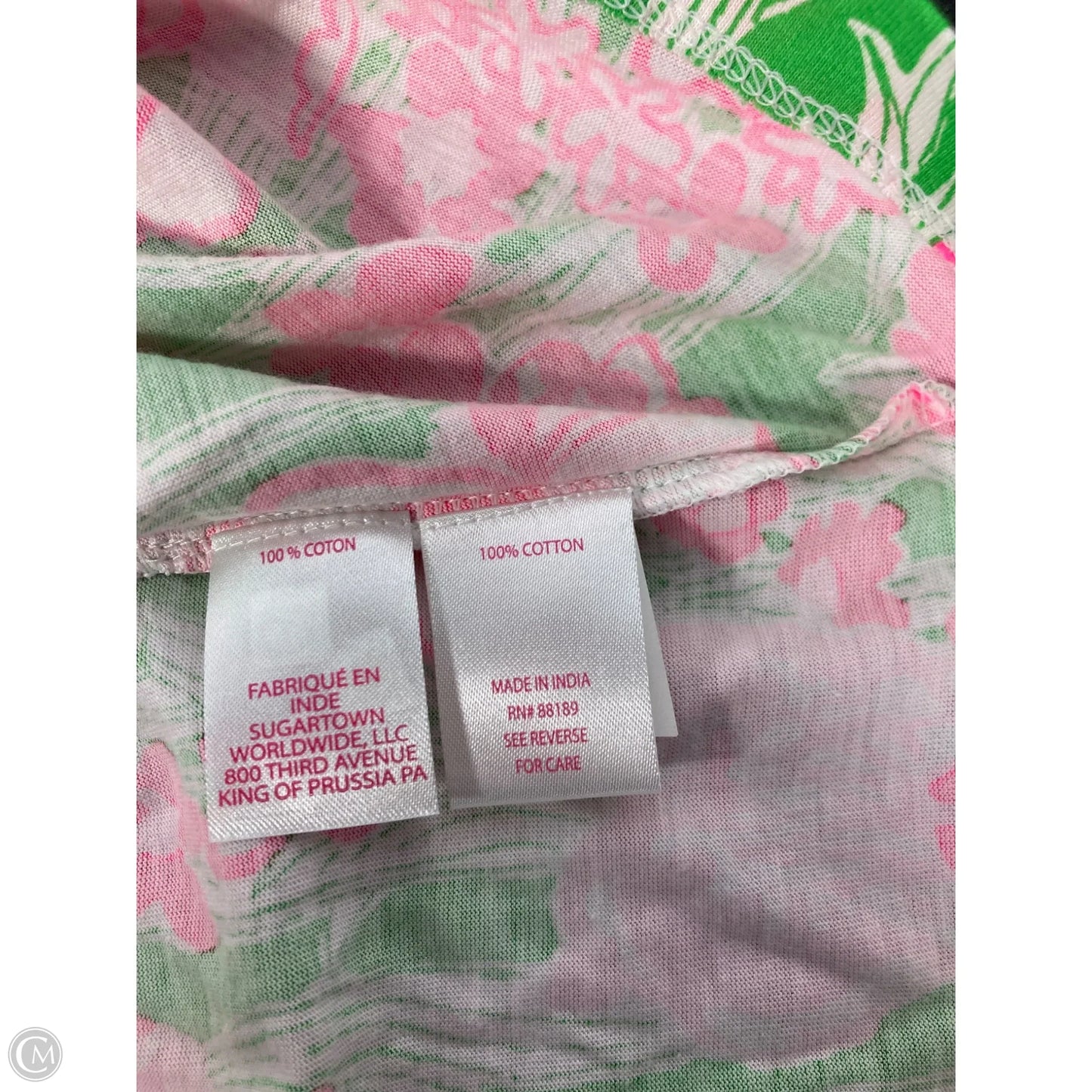 Dress Designer By Lilly Pulitzer In Green & Pink, Size: Xs