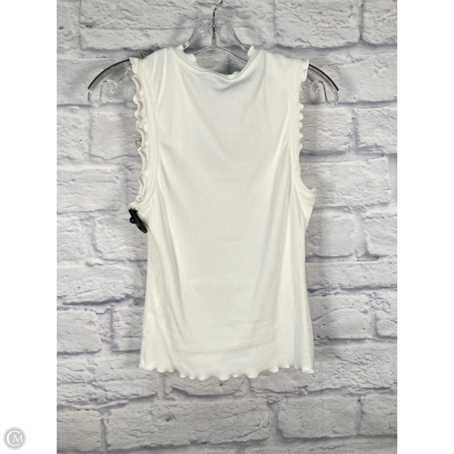 Top Sleeveless By Anthropologie In White, Size: S