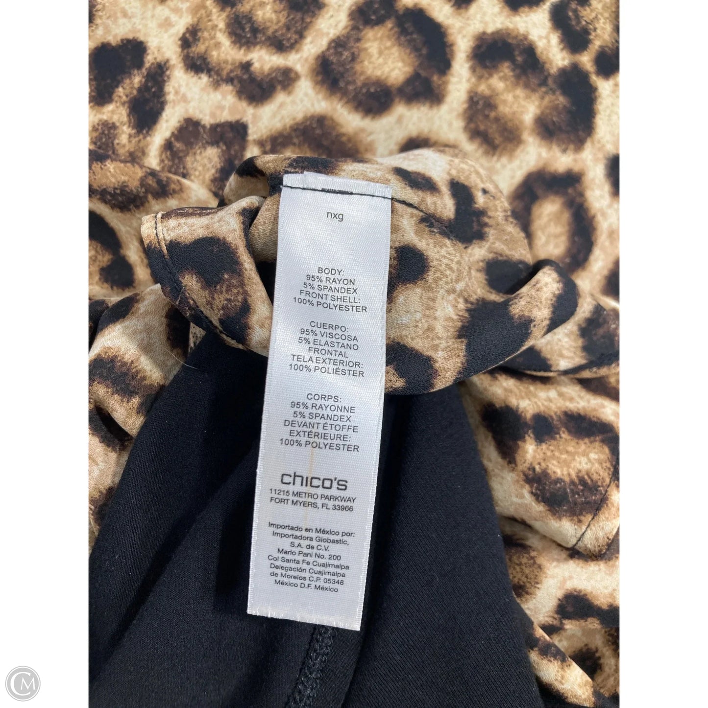 Tunic Long Sleeve By Chicos In Animal Print, Size: M