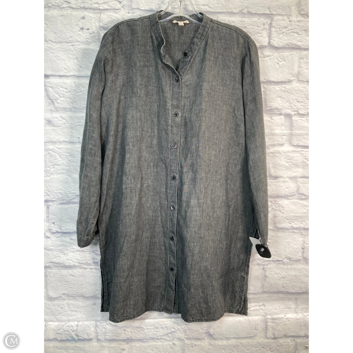 Tunic Long Sleeve By Eileen Fisher In Grey, Size: S