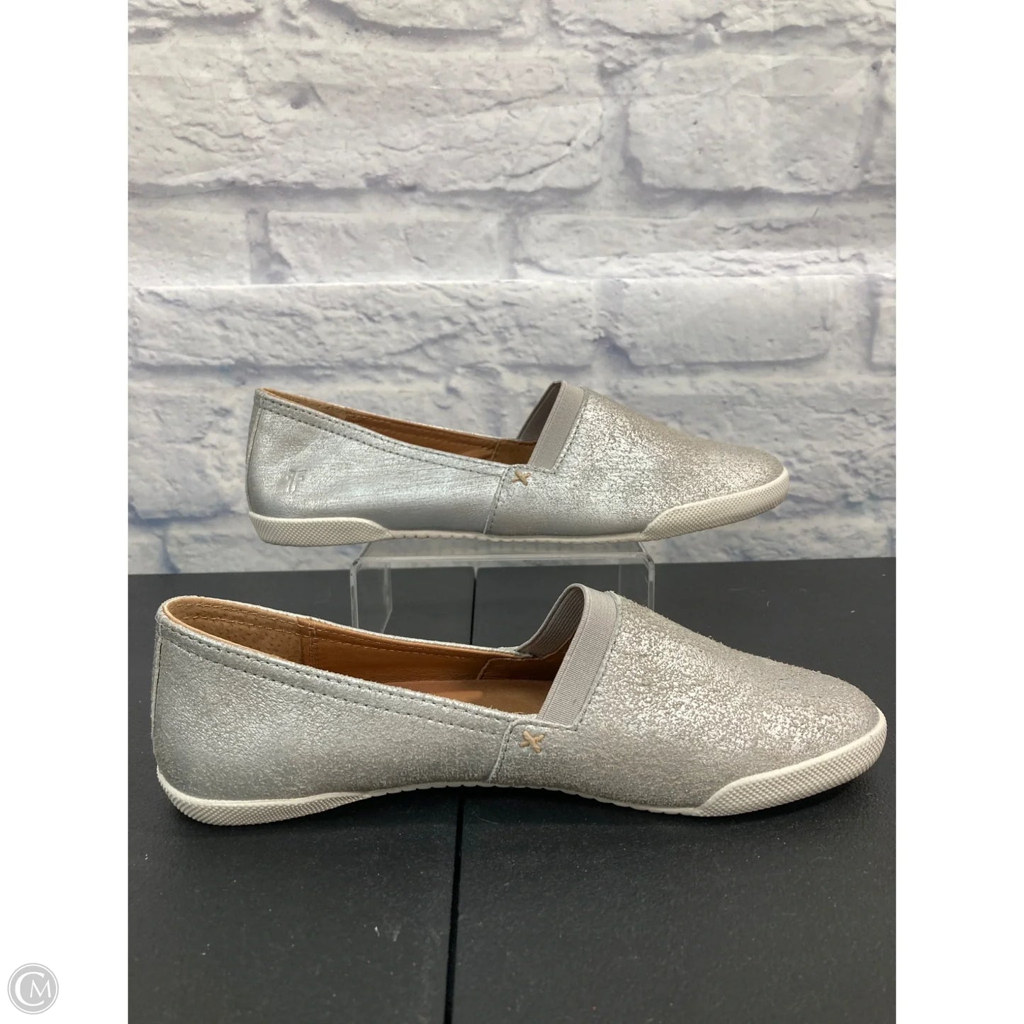 Shoes Designer By Frye In Silver, Size: 8