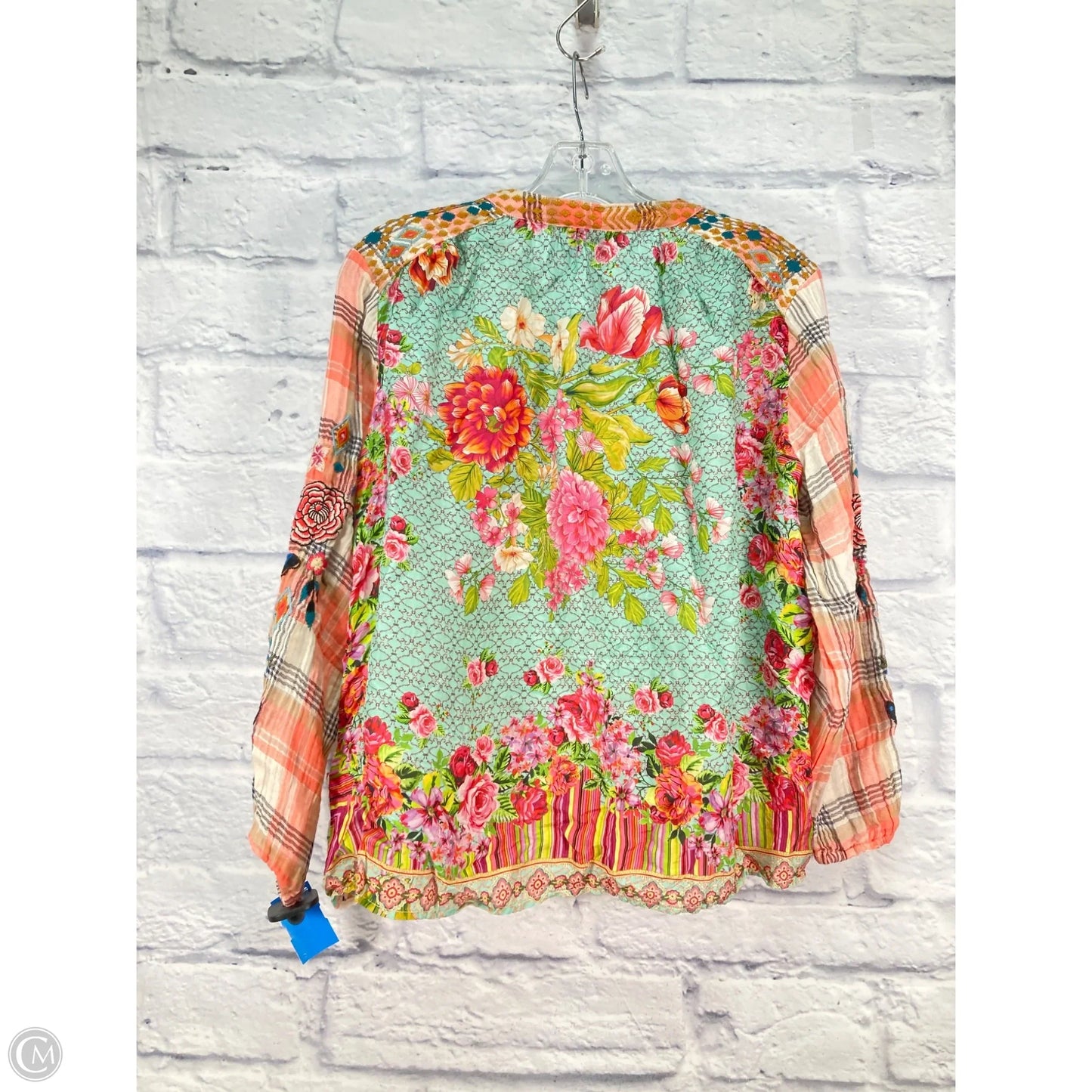 Top Long Sleeve By Johnny Was In Multi-colored, Size: S