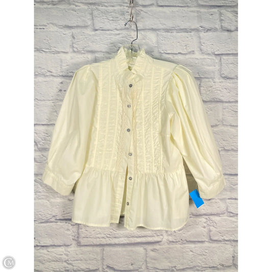 Top 3/4 Sleeve By Entro In Cream, Size: S