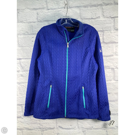 Athletic Jacket By Spyder In Blue, Size: L