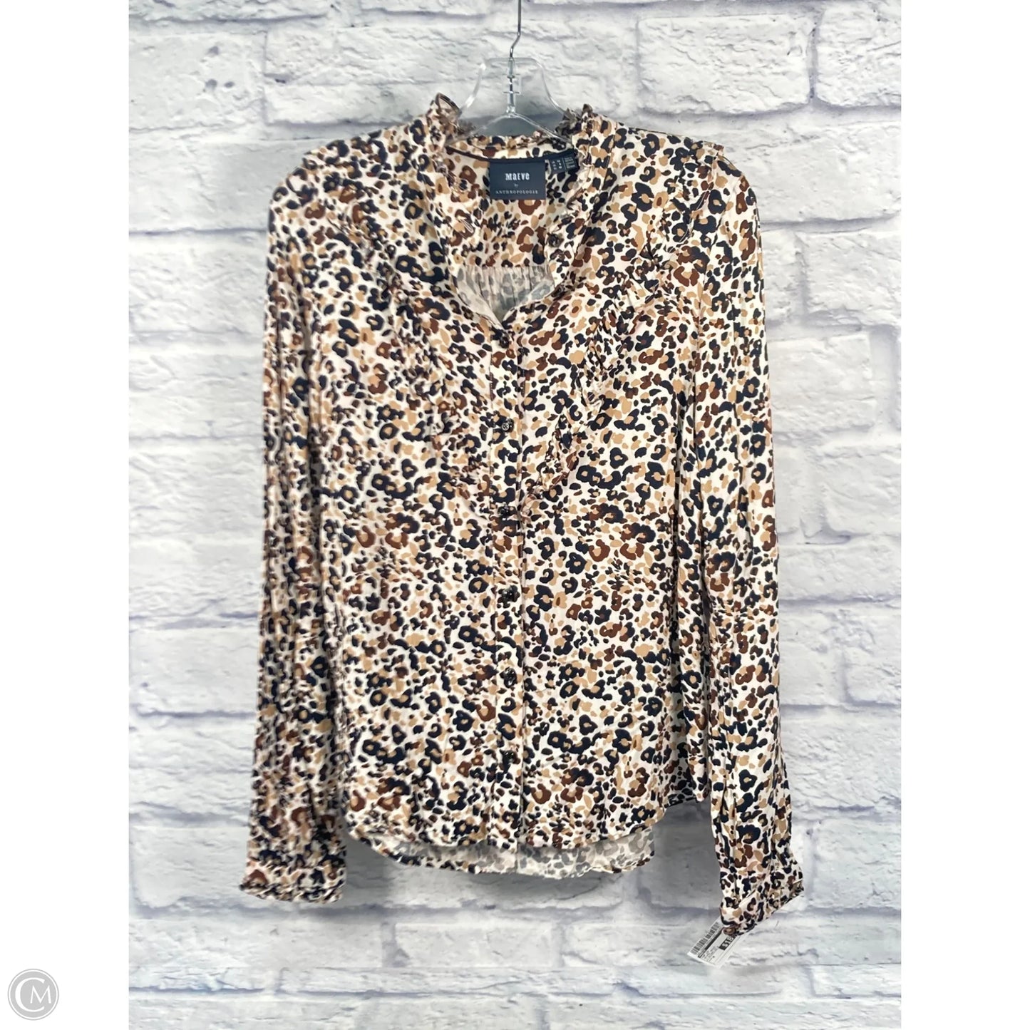 Top Long Sleeve By Maeve In Animal Print, Size: M