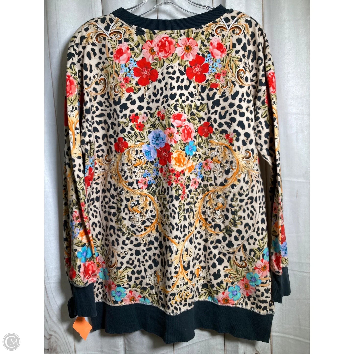 Sweatshirt Crewneck By Johnny Was In Animal Print, Size: S