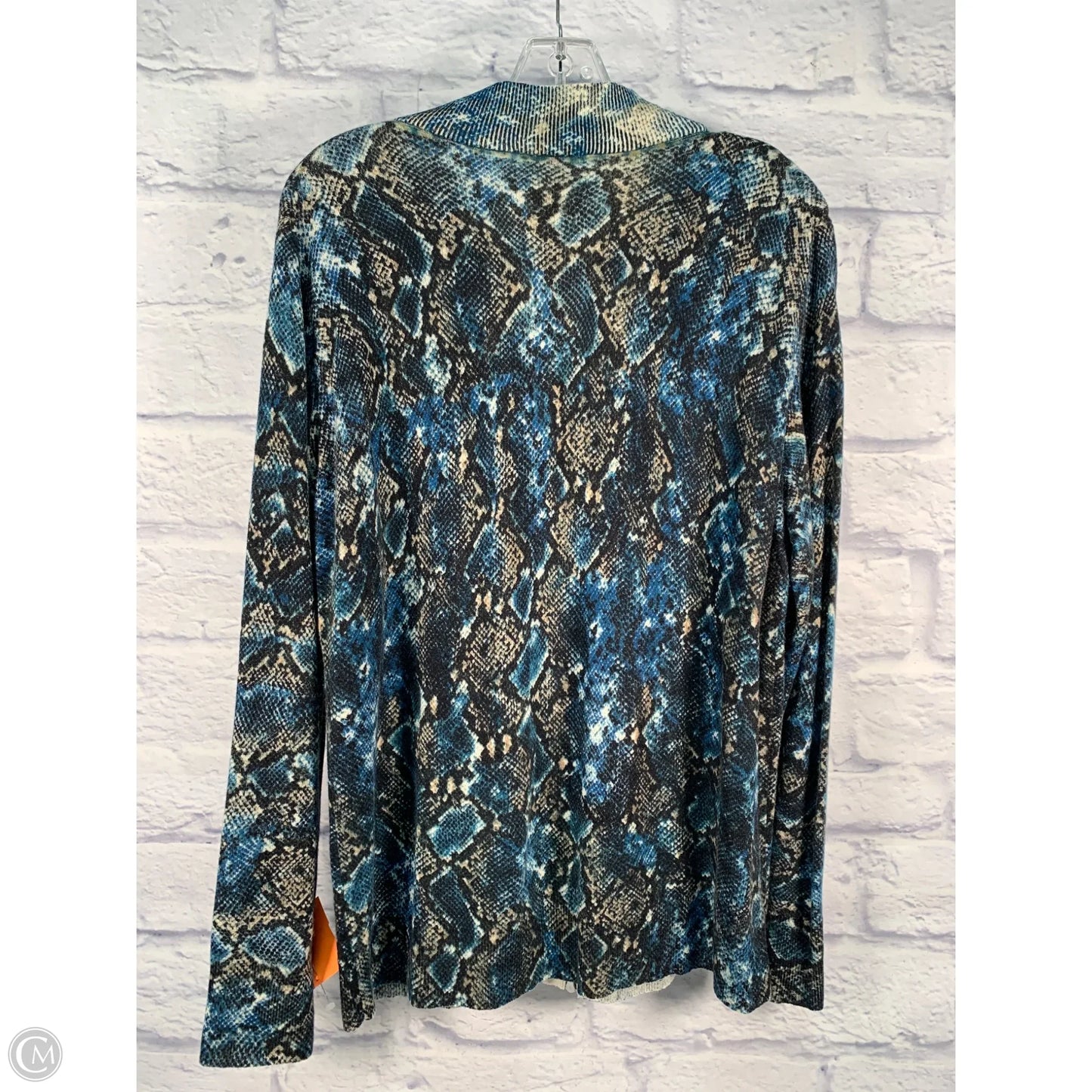 Cardigan Designer By Lafayette 148 In Snakeskin Print, Size: Xl