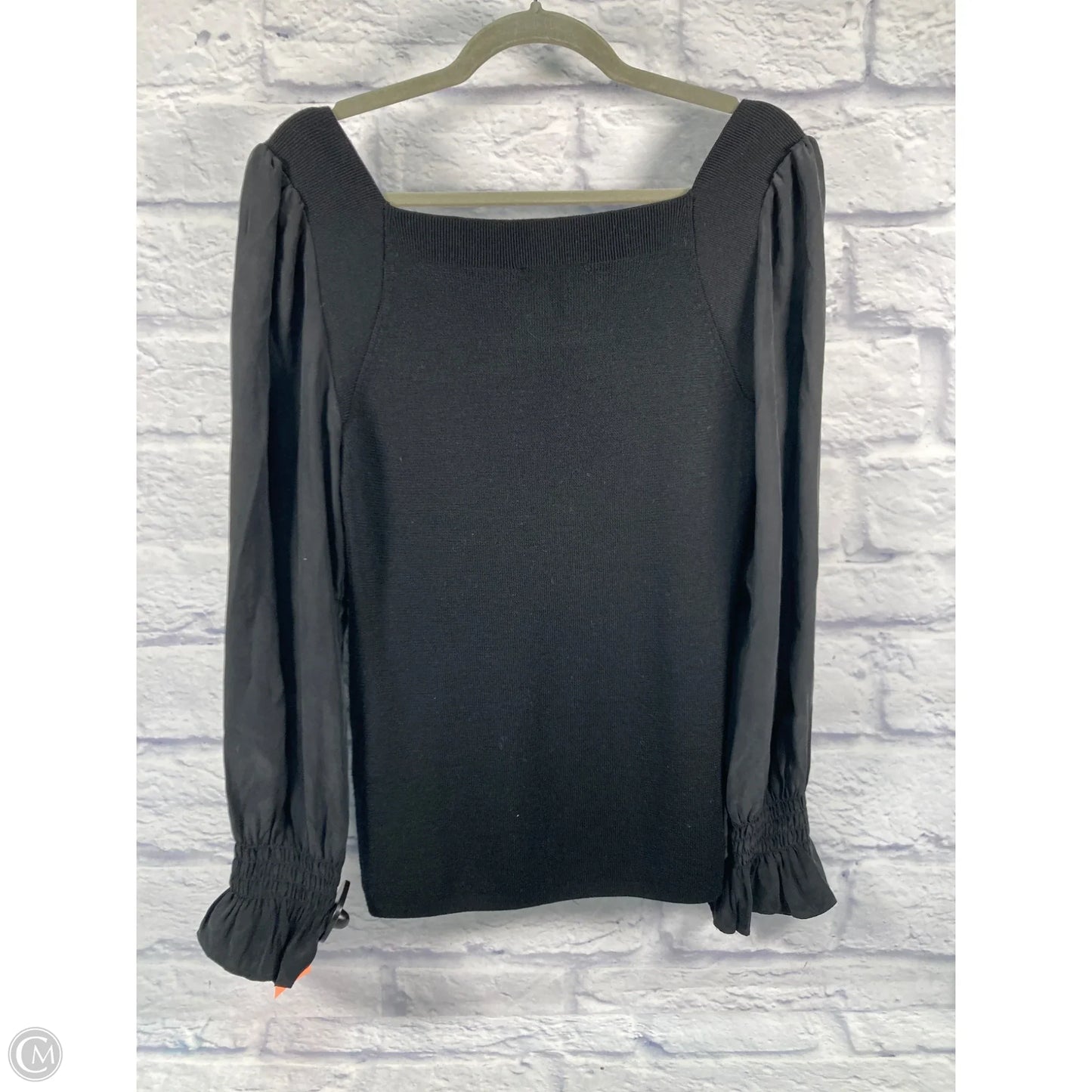 Top Long Sleeve By Rebecca Taylor In Black, Size: M