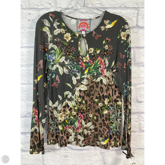 Top Long Sleeve By Johnny Was In Green, Size: M