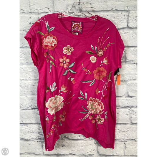 Top Short Sleeve By Johnny Was In Pink, Size: Xs