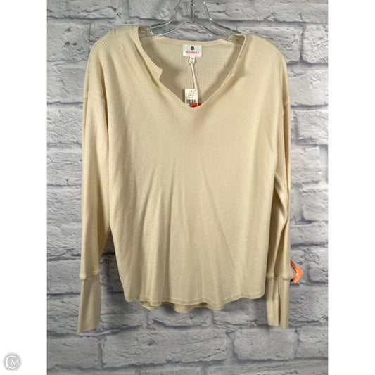 Top Long Sleeve By Sundry In Cream, Size: S