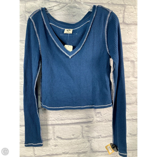 Top Long Sleeve By We The Free In Blue & White, Size: M