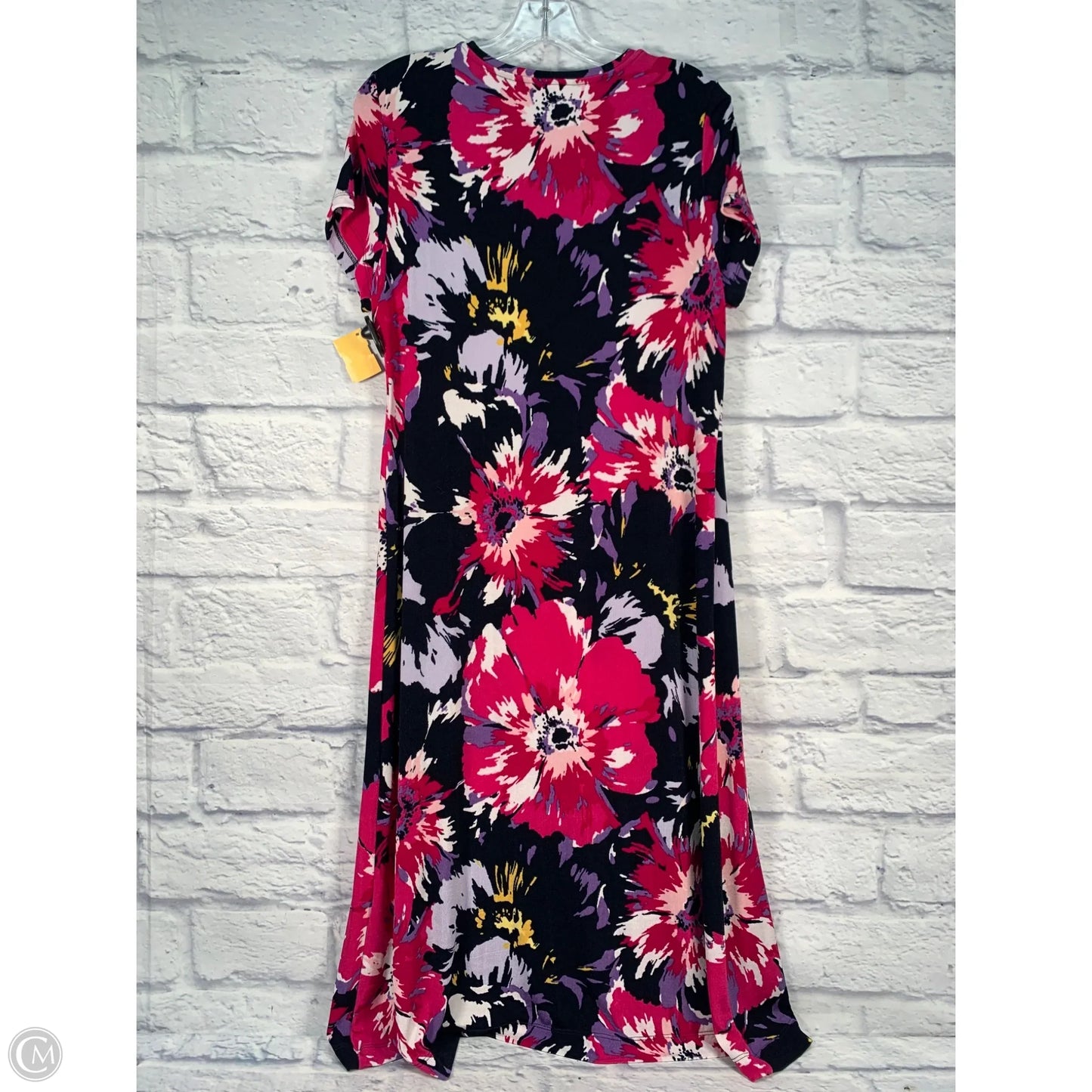 Dress Casual Midi By Chicos In Pink & Purple, Size: M