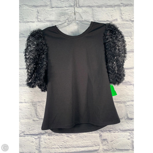 Top Short Sleeve By Flat White In Black, Size: S