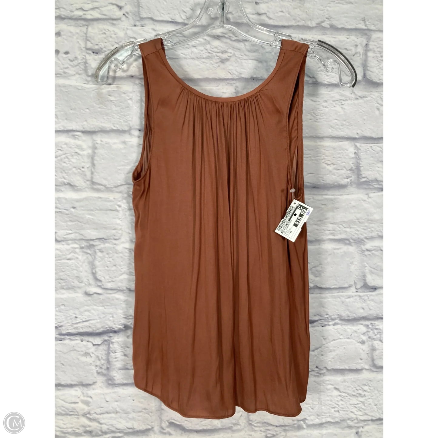 Top Sleeveless By Current Air In Brown, Size: Xs