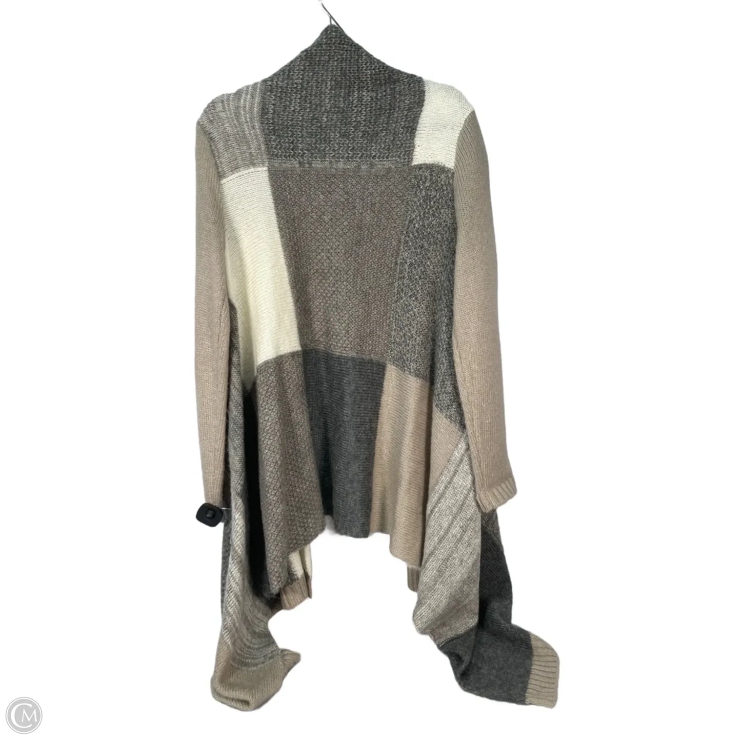 Sweater Cardigan By Chicos In Cream & Tan, Size: M