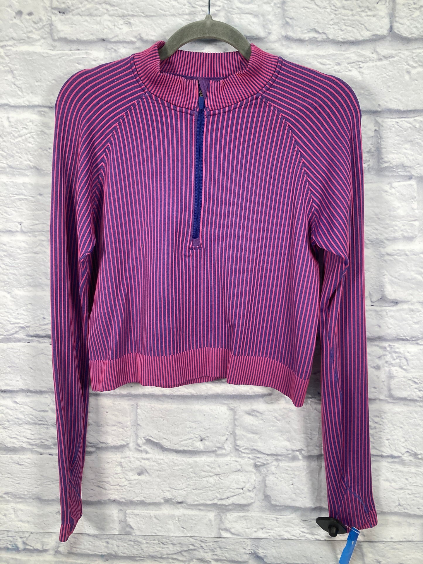 Athletic Top Long Sleeve Crewneck By Lululemon In Pink & Purple, Size: S