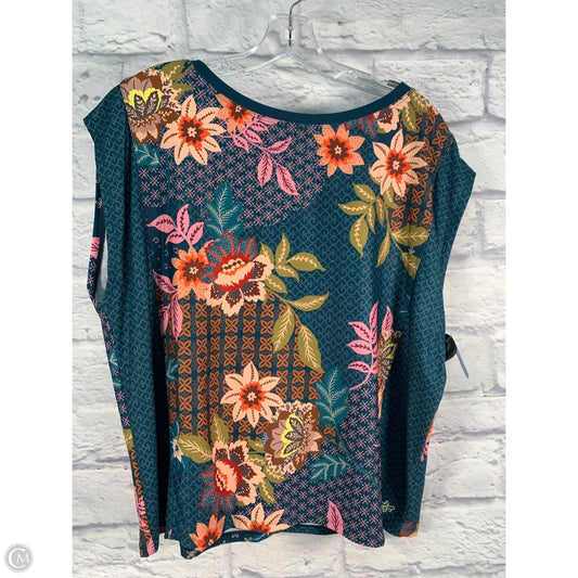 Top Short Sleeve By Johnny Was In Teal, Size: Xl
