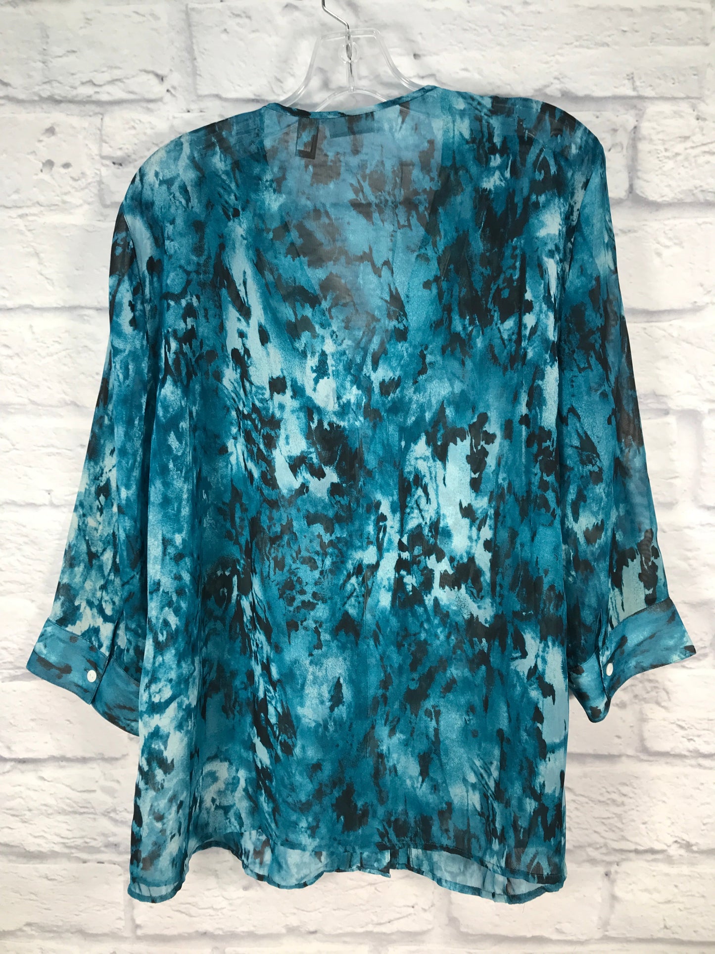 Top Long Sleeve By Chicos In Blue, Size: Xl