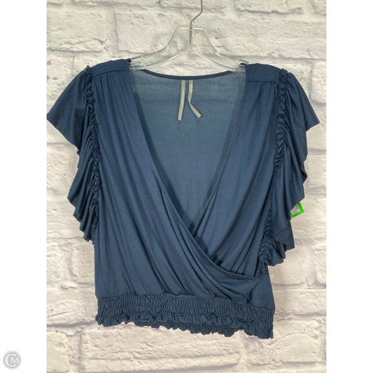 Top Short Sleeve By Anthropologie In Blue, Size: M