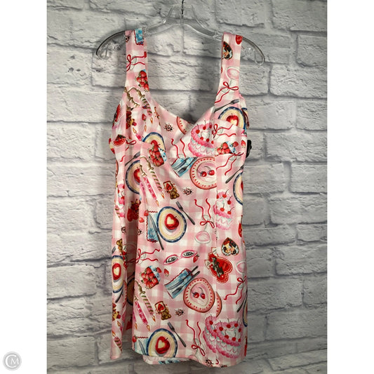 Dress Casual Short By Urban Outfitters In Pink & White, Size: L