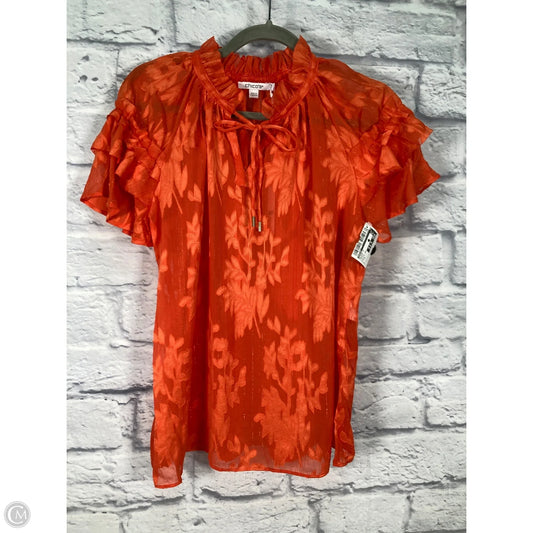 Blouse Short Sleeve By Chicos In Orange, Size: S