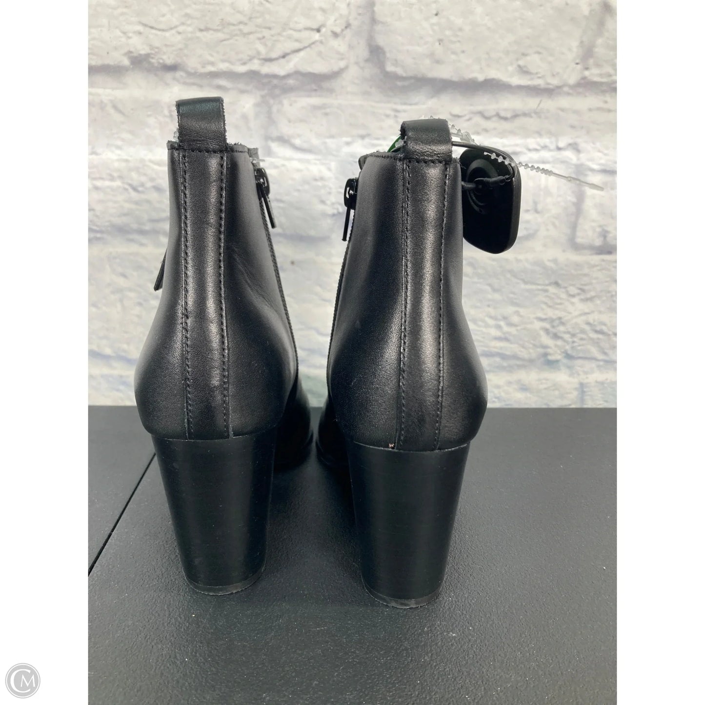 Boots Ankle Heels By Aldo In Black, Size: 7.5