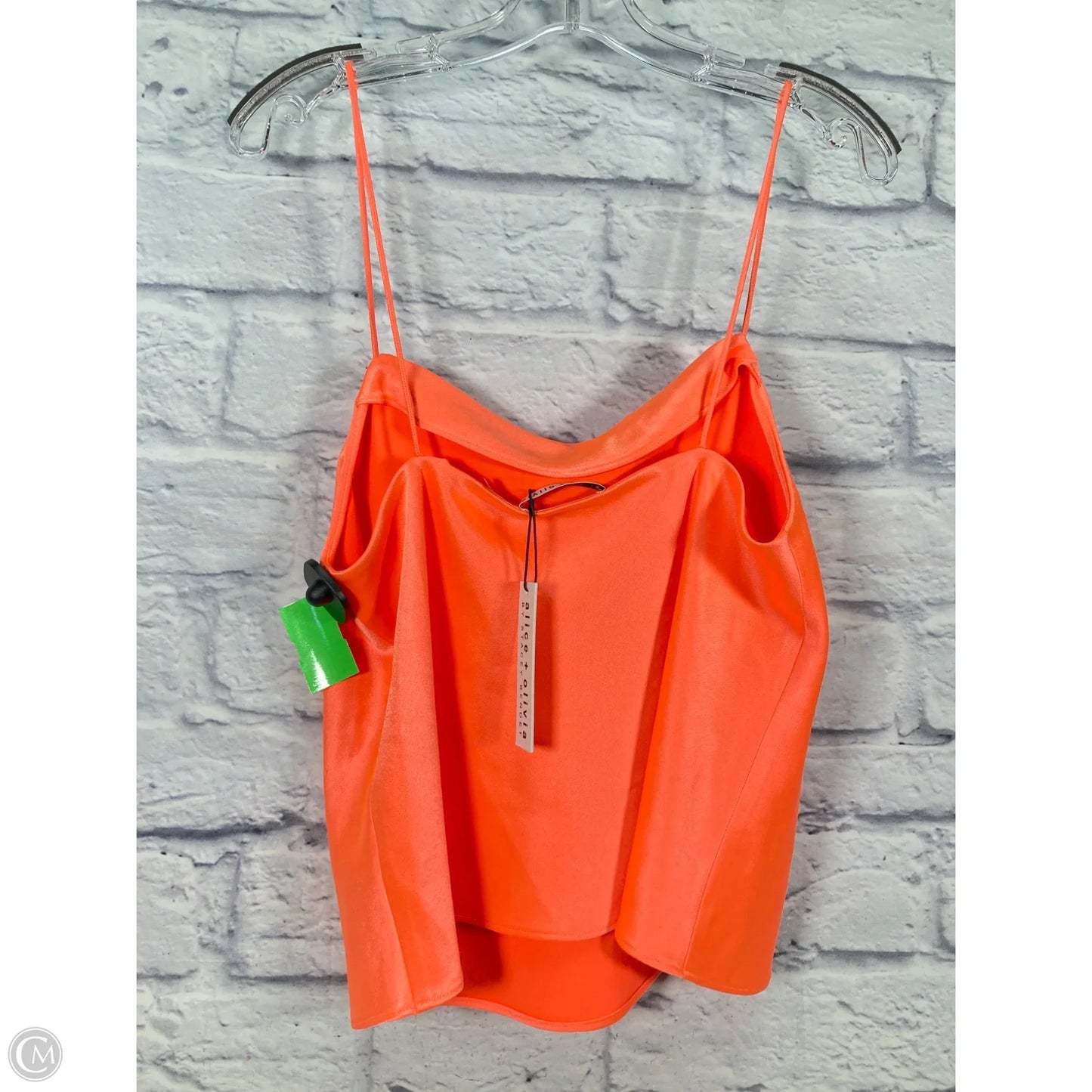 Top Sleeveless Designer By Alice + Olivia In Orange, Size: L