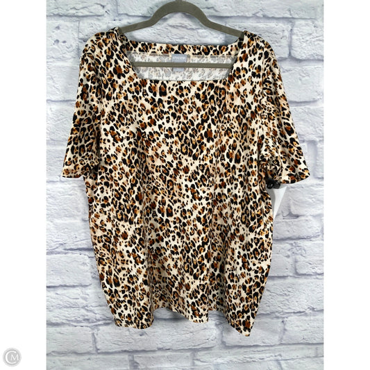 Top Short Sleeve By Chicos In Animal Print, Size: Xlp