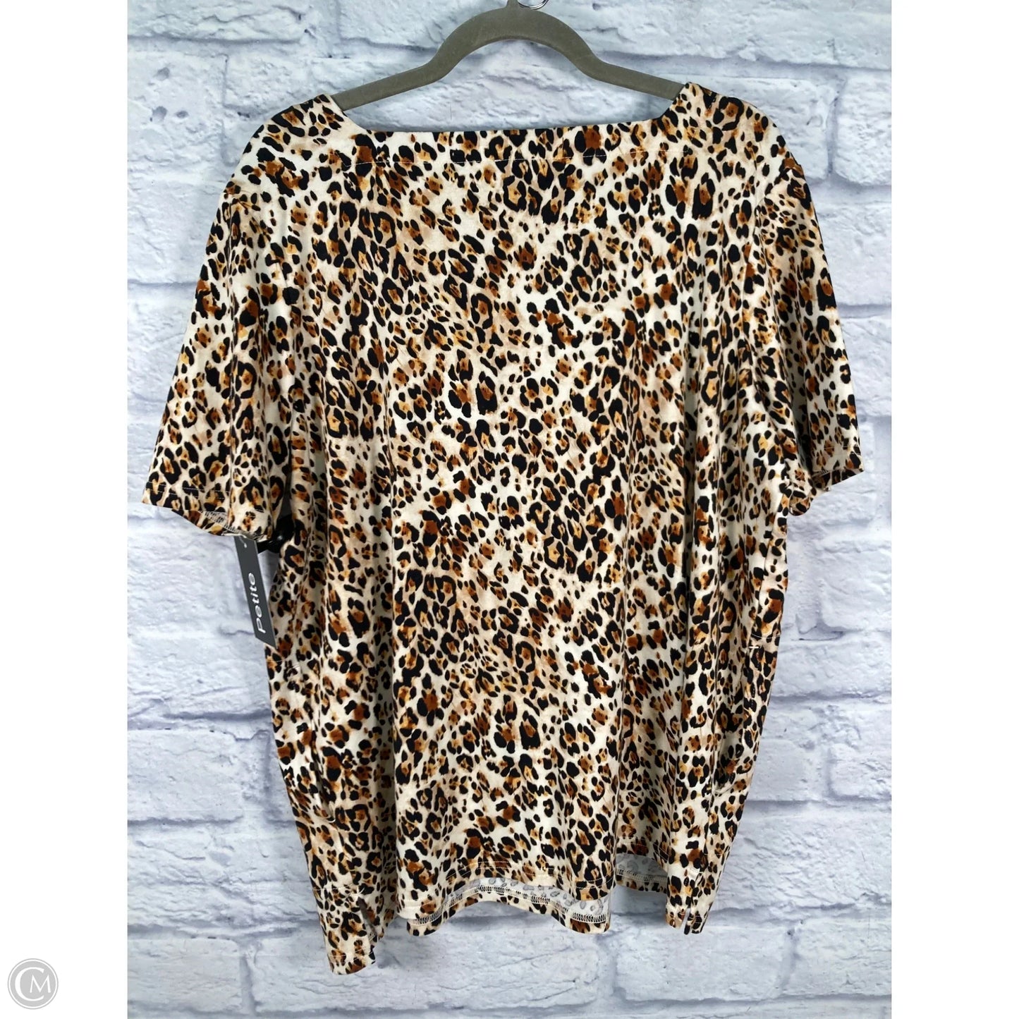 Top Short Sleeve By Chicos In Animal Print, Size: Xlp