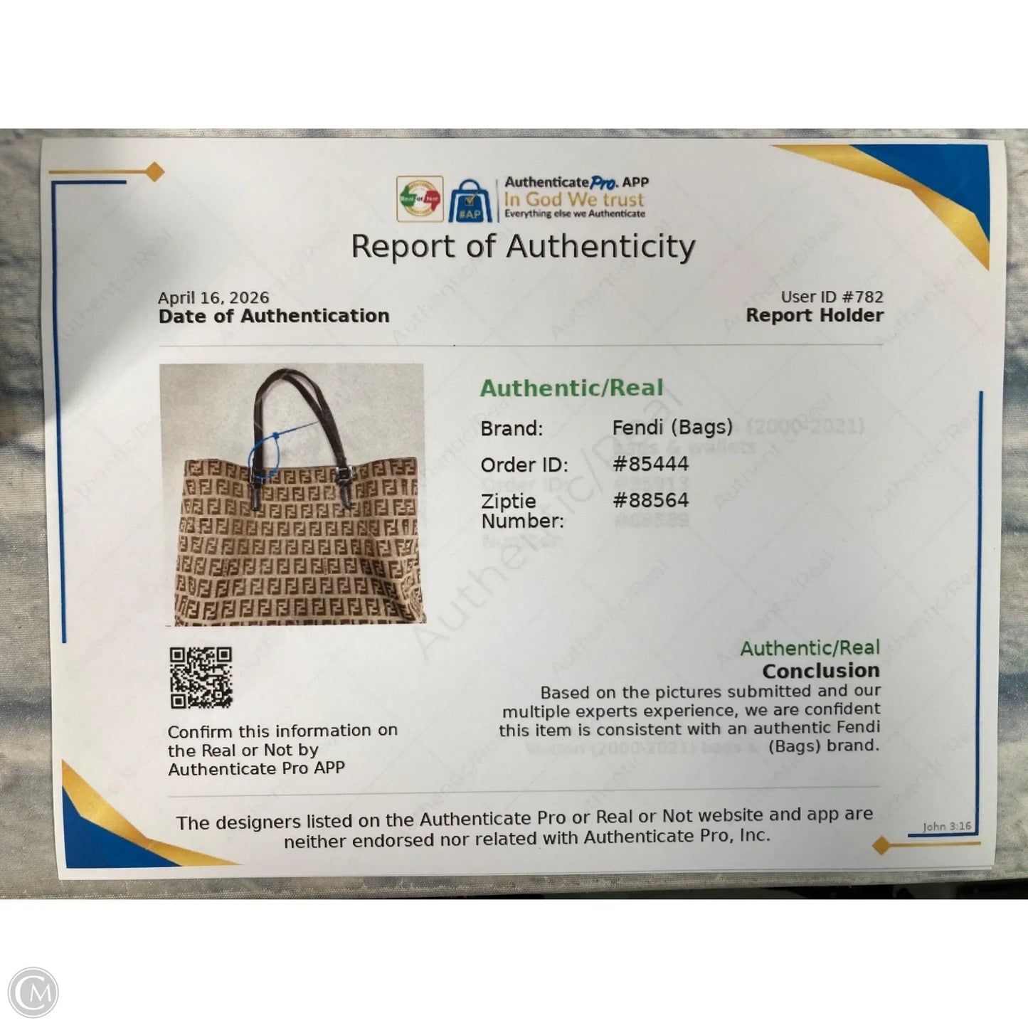 Handbag Luxury Designer By Fendi, Size: Small